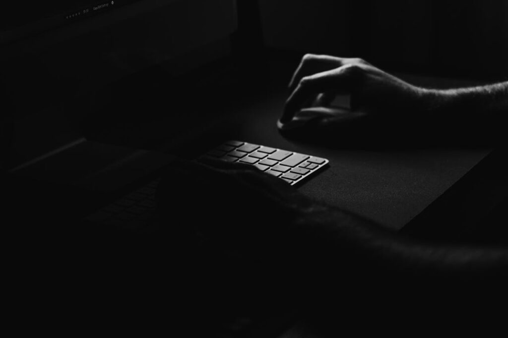 zwart wit typing